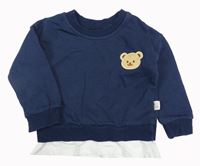 Tmavomodrá mikina s medvědem a trikem