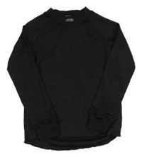 Černé žebrované spodní triko