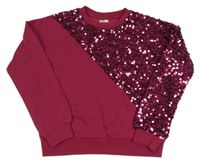 Vínová mikina s flitry F&F