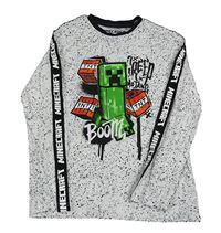 Bílé skvrnité triko s Minecraft C&A