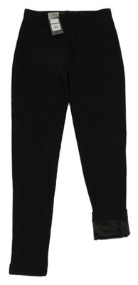 Nové - Černé zateplené legíny Primark