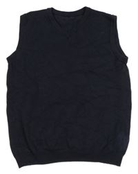 Tmavomodrá svetrová vesta George