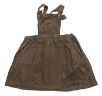 Hnědé manšestrové laclové šaty H&M