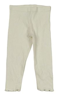 Smetanové žebrované legíny F&F