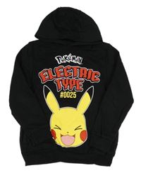 Černá mikina s Pikachu a kapucí George