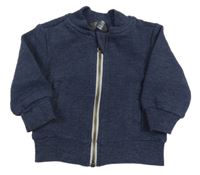 Tmavomodrá žebrovaná propínací mikina Primark