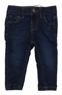 Tmavomodré teplákové rifle Primark