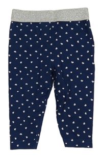 Tmavomodré legíny se srdíčky Ergee