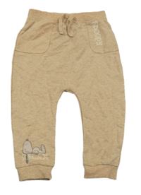 Hnědé melírované baggy tepláky se Snoopym M&S