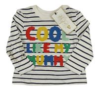 Nové - Bílo-černé pruhované triko s nápisem V by Very