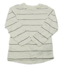 Smetanovo-černé pruhované triko Next