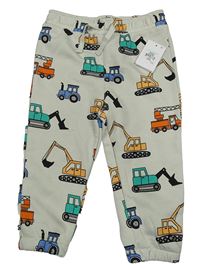 Nové - Světlešedé tepláky se stavebními stroji Primark