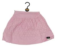 Nové - Růžová plátěná sukně s perforovaným vzorem a mašlí St. Bernard