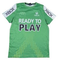 Zelené sportovní tričko s ovladačem a logem X-Box