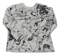 Šedé melírované triko s Avengers H&M