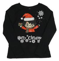 Černé triko s potiskem - Harry Potter H&M