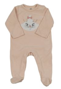 Světlerůžový fleecový oveal s kočkou Disney