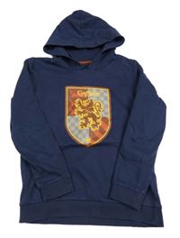 Tmavomodrá mikina s potiskem a kapucí - Harry Potter