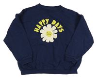 Tmavomodrá mikina s květinou John Lewis