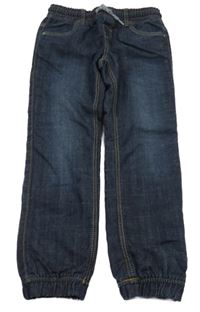 Tmavomodré zateplené cuff rifle C&A