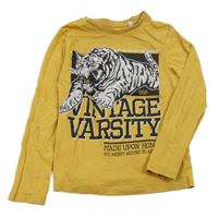 Okrové triko s tygrem C&A