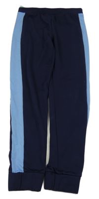 Tmavomodré sportovní tepláky s modrým pruhem Crane