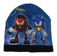 Modro-černá čepice se Sonicem 