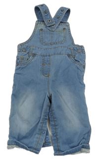 Světlemodré podšité laclové rifle s kapsou M&S