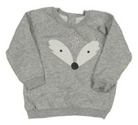 Šedá melírovaná mikina s čumákem Matalan