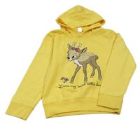 Žlutá mikina s kolouškem a kapucí Dopodopo
