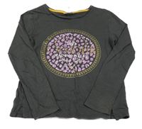 Tmavošedé triko s potiskem Matalan