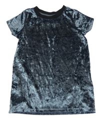 Tmavošedé sametové tričko Page one young