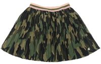 Černo-khaki army plisovaná sukně 