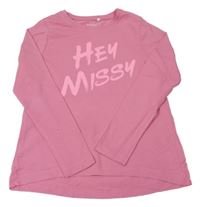 Růžové triko s nápisy Name it