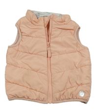 Světlerůžová šusťáková zateplená vesta 