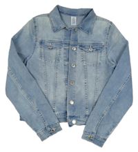 Světlemodrá riflová crop bunda H&M