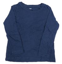Tmavomodré triko H&M