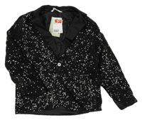 Nové - Černé flitrové slavnostní sako H&M