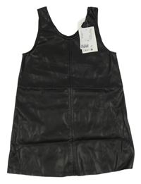 Nové - Černé koženkové šaty H&M