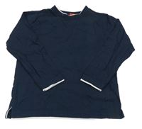 Tmavomodro-bílé triko 