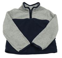 Šedo-tmavomodrá fleecová mikina OshKosh