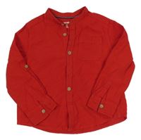 Červená lněná košile Kiabi 