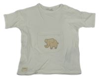 Bílé tričko se slonem 