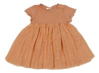 Meruňkové šaty s tylovou sukní S. Oliver