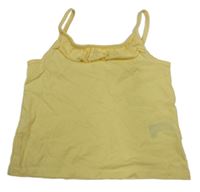 Žlutý crop top s volánem H&M