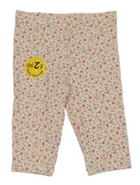 Nové - Světlerůžové květované elastické kraťasy George