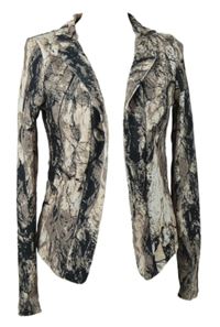 Dámský béžovo-černý vzorovaný sakový cardigán Shein