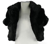 Dámské černé kožešinové bolerko Savida 