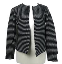 Dámský černo-bílý vzorovaný sakový cardigán More&More 