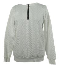 Dámská bílá vzorovaná mikina 